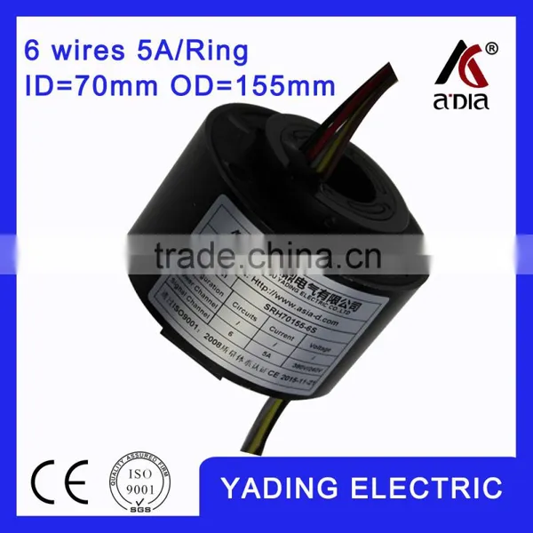 SRH80180-6s Electrical Slip Ring ID 80mm. OD180mm.6Wires, 10A 6 Wires