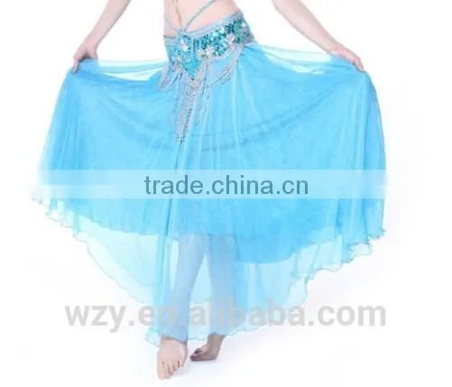 Ballroom China Supplier Two Layers Lady Chiffon Wholesale Belly Dance Skirt for Lady photo-5