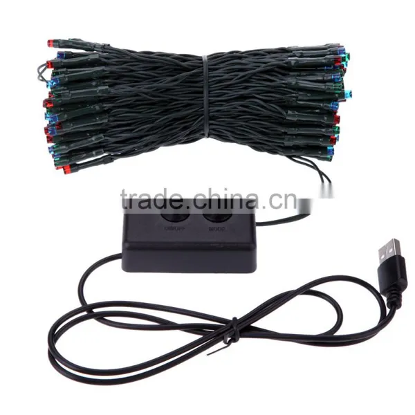 Flash /Steady On 200pcs RGB Christmas String Light For Outdoor Fairy Mas Tree Wedding Holiday Party Garden Decoration USB DC 5V photo-4