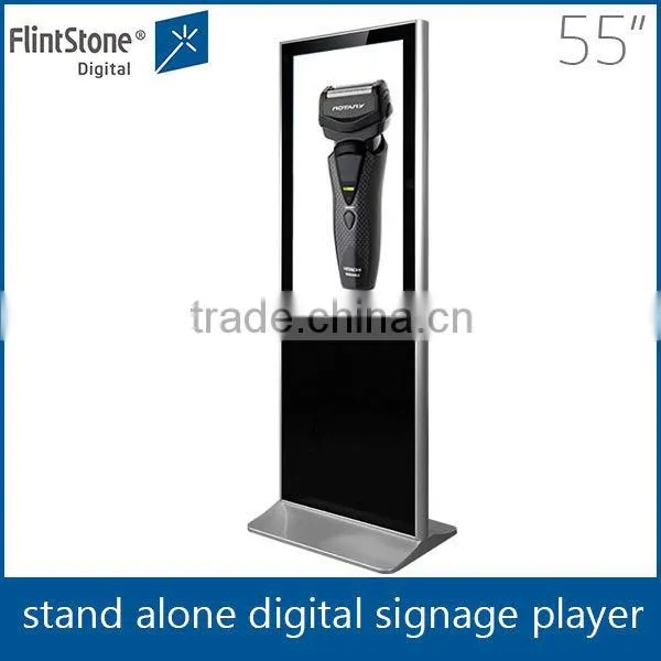 FlintStone 55 Inch Lobby Floor Standing Video Display Kiosk, Shopping Mall Kiosk LCD Screen, Hotel Lobby Floor Standing Video photo-2