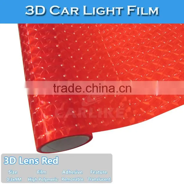 Good Price Paypal Payment 0.3*9m Red 3D Car Light Vinyl Foil photo-2