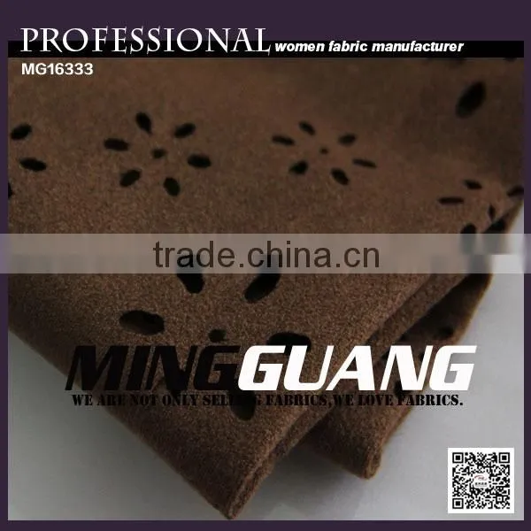 Fashional Young Lady's100% Polyester Punching Suede Fabric Hot Sell in Europe photo-5