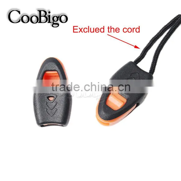 Plastic Zipper Pull Cord Lock Ends For Paracord Whistle ORANGE #FLS070 photo-3