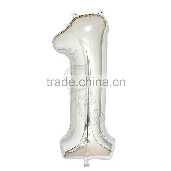 40inch Silver Aluminium Foil Number Balloon for Birthday Party Decoration Balloon photo-3