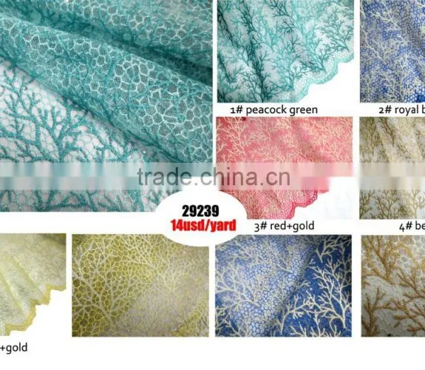High Quality French Net Beaded Lace Fabric French Lace Fabric photo-4