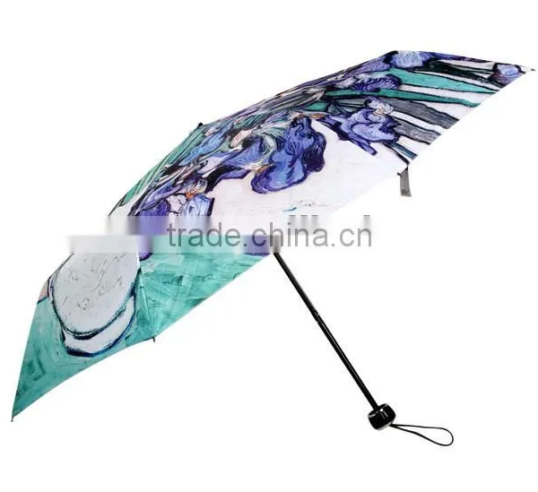 Creative Umbrella 2014 Oil Painting Hot Sale Promotion Folding Umbrella