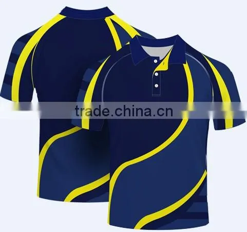 Blue Striped 2014Sport Custom Soccer Breathable t Shirt Polo