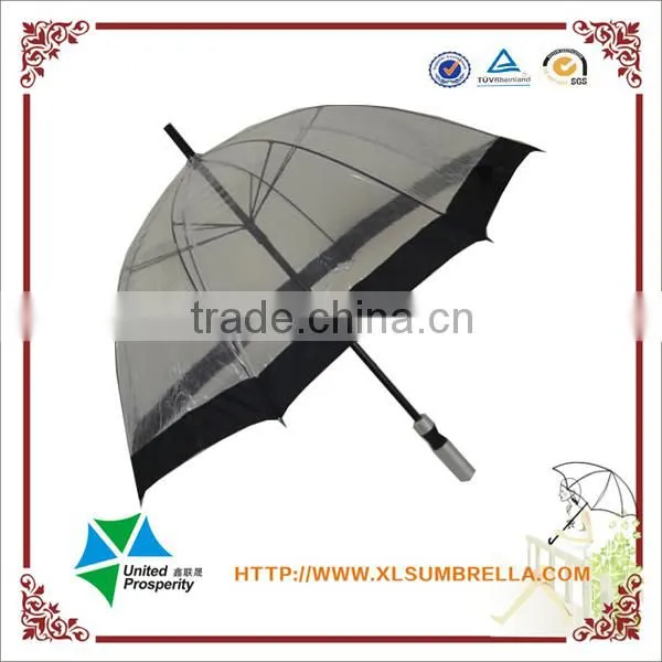 Hot Sale Black Color Border See Through Umbrella
