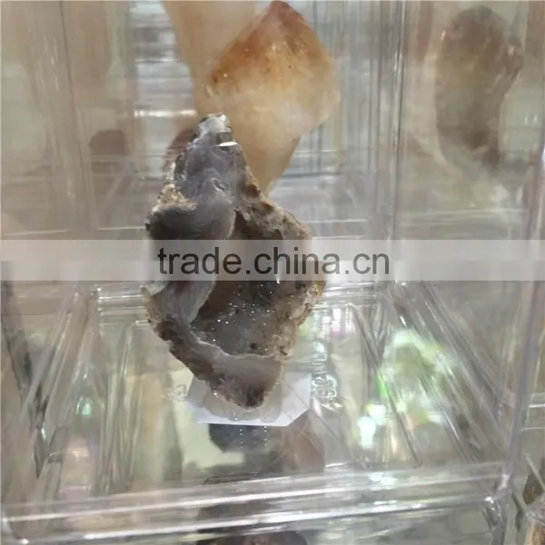 Natural Agate Sliced Geode Mini Crystal Ornaments photo-2