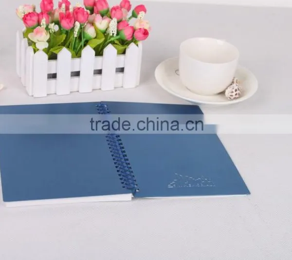 Custom Printing 2015 Aluminum Cover Diary Blue Spiral Notebook photo-4
