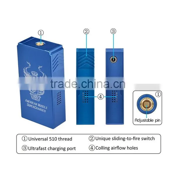 American Muscle Supercharged Dual 18650 SERIES Box Mod Mechanical Mod photo-2