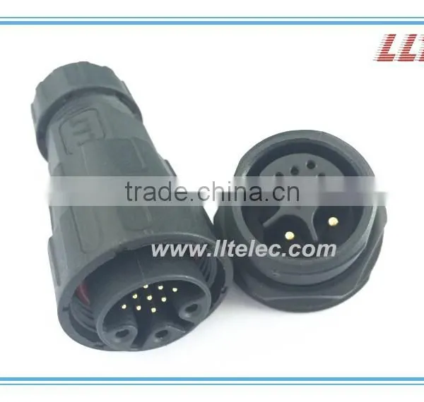 3 Male 9 Female Pins Front Panel Mount Waterproof Connector photo-2