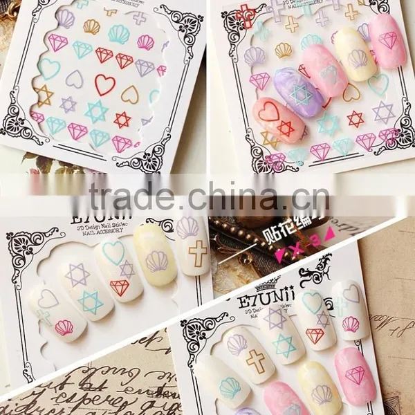 1sheet Nail Art Water Decals Nail Stickers Water Transfer Sticker Charming Fantastic DIY Stickers photo-2