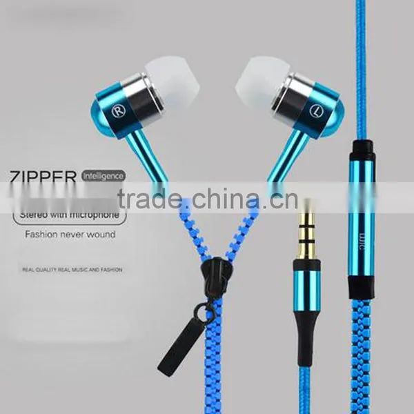 Newest Headphone Headset Zipper Metal Earphone Wired In-ear Earphones Auricular Earbuds Accept Customize For Samsung S7 photo-6