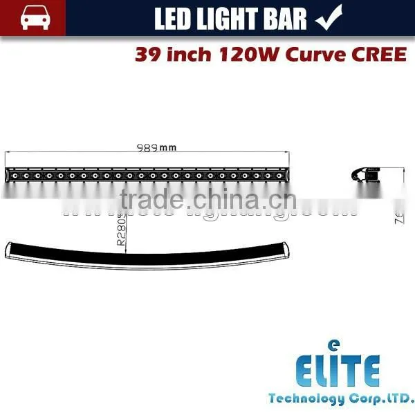 39 Inches 120W Car LED Light Bar Curved High Lumens Super Bright photo-6