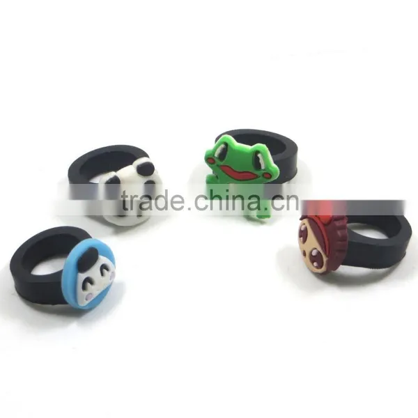 Kids Customized Animal Shaped Cute Rubber PVC Rings photo-3