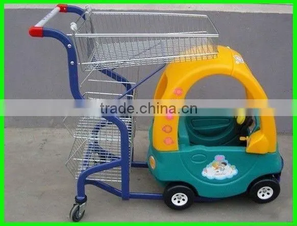 Fashion!Children Car Style Shopping Carts,Shopping Trolley With Kid Car photo-2