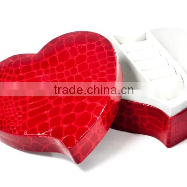 High Quality Heart Shape Paper Jewelry Gift Box With Velvet Pad photo-3