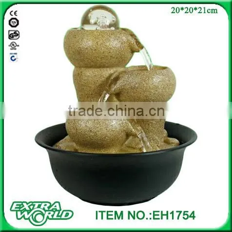 Gifts & Decor 3-Tier Decorative Bowl Sculpture Tabletop Water Fountain photo-3