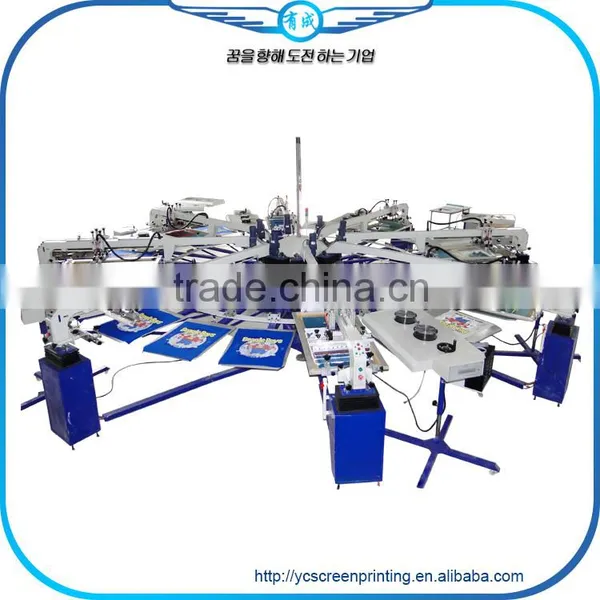 Automatic Carousel /Octopus T-shirt Silk Screen Printing Machine Price photo-3
