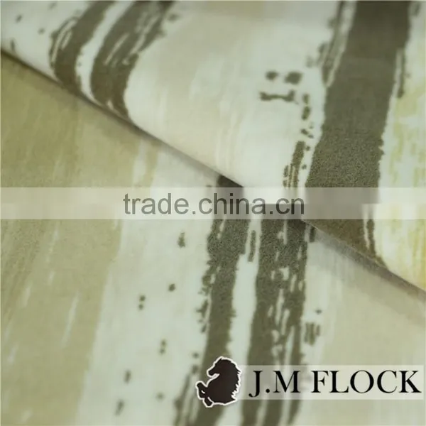 Country Style Stock Fabric Sofa Upholstery Flock Fabric With Stripe photo-5