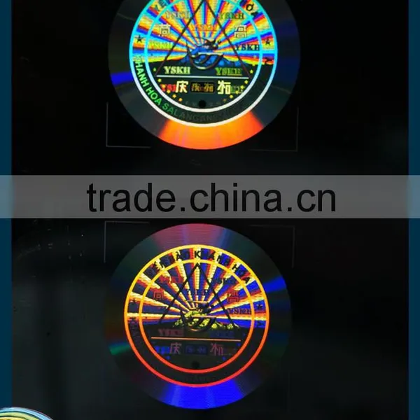 OEM Self-adhesive Logo Custom Security Blue Hologram Label photo-3