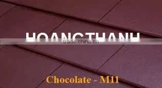 Concrete Roof Tile Wave Flat Chocolate M11