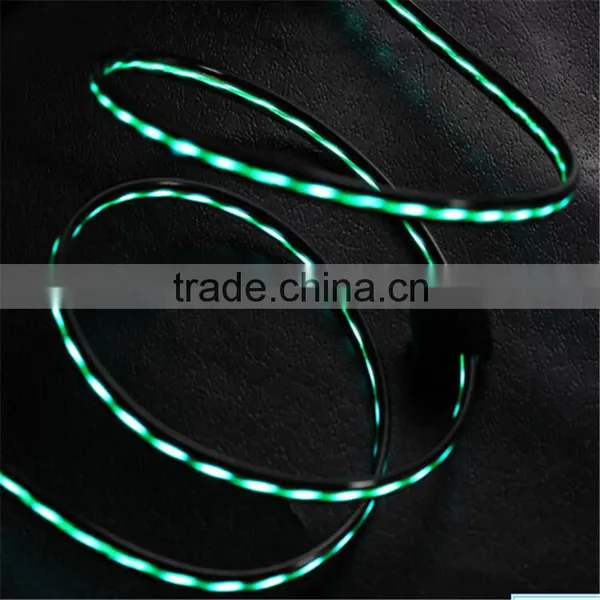 New USB Streamer Emission Data Line Dynamic Light Mobile Phone Charging Wire EL Wire photo-3
