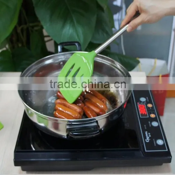 Non-stick Best Kitchen Helper Silicone Cooking Utensils Silicone Slotted Turner photo-5