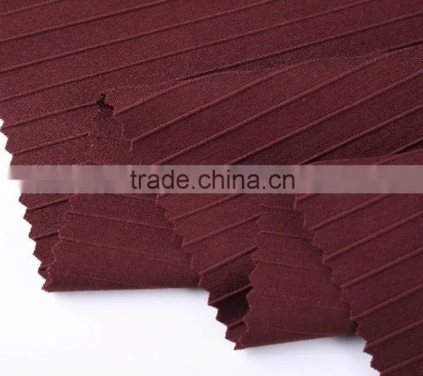 Clothing Fabric Dying Knit Fabric Nylon Viscose N/R Ottoman Rib Jacquard Fabric photo-2
