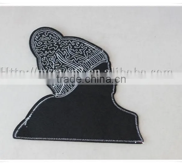 Latest Customized Girls Head Design Personalized Embroidery Patches photo-3