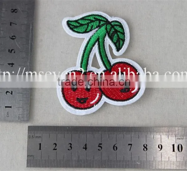 Good Price 7*8 cm Red Patches Cherry Pattern Design Indian Embroidery Patch photo-6