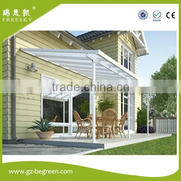 Outdoor Easy Fixed Solid Polycarbonate Gazebo Shed for Balcony Terrace photo-3
