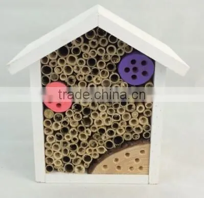 New Fashion FSC Wooden Garden Hanging Bee Insect Hotel House Cage photo-3