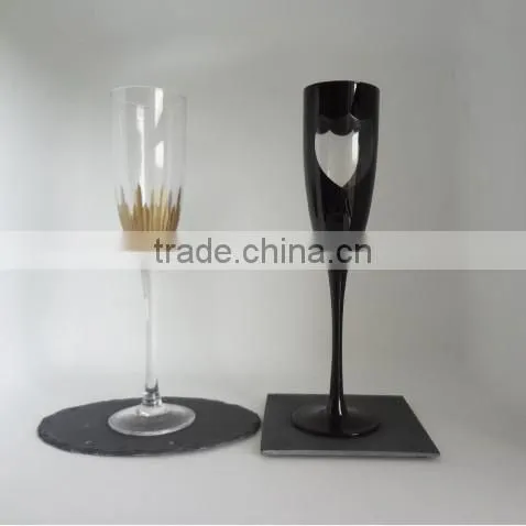 10X10CM Hand Cut Polished Small Black Polished Granite Coaster photo-4