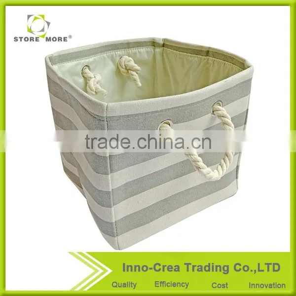 Store More / OEM Weaving Foldable Sundry Storage Bin With Cotton Rope Handle photo-6