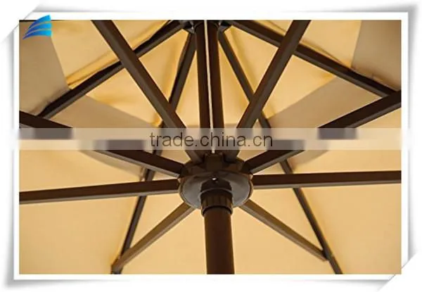 Patio Market Sun Beige Umbrella With Push Button Tilt and Crank photo-6
