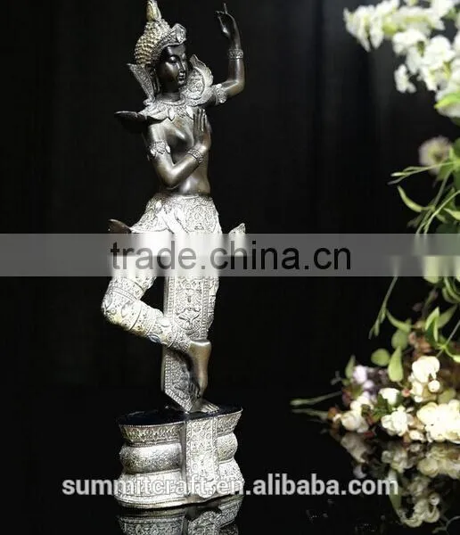 Southeast Dancing Antique Resin Bronze Buddha Statue photo-2