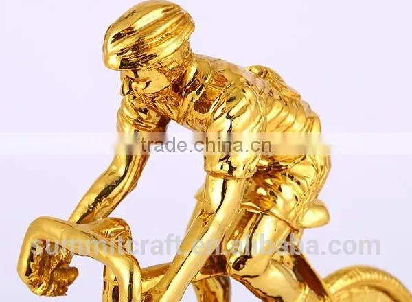 Custom Goldern Resin Bicycle Sports Trophies New Designs Award photo-5