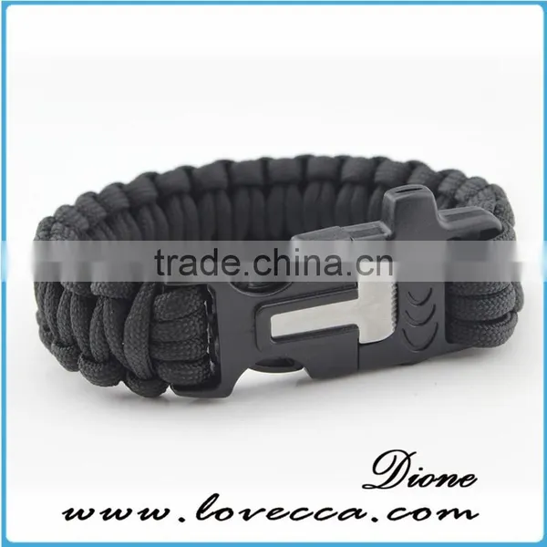Firestarter Whistle Buckle With Compass 550 Survival Bracelet photo-3