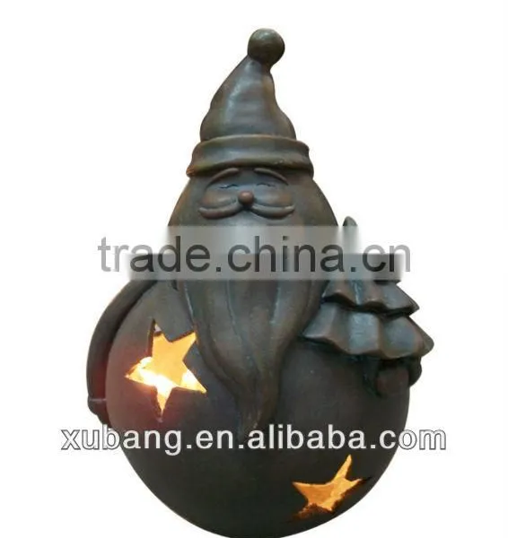 Traditional Sandstone Coppery Finish Christmas Decoration Santa photo-2