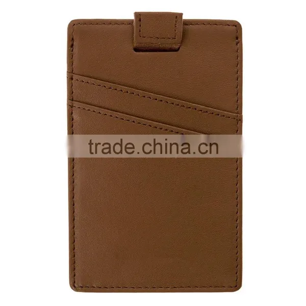 RFID Blocking Genuine Slim Leather Wallet Credit Card Case Sleeve Card Holder With Painted Edges photo-3