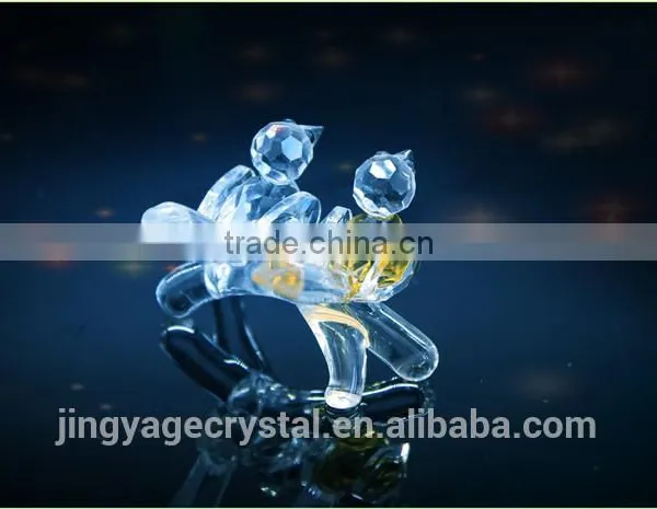 Wholesale Double Crystal Birds With a Trunk as Customized Crystal Gifts/crystal Wedding Table Gift for Guests photo-5
