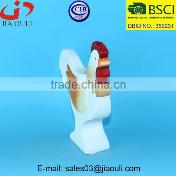 BSCI Audit Factory Beautiful EASTER Decorations Ceramic Rooster Figurines photo-3