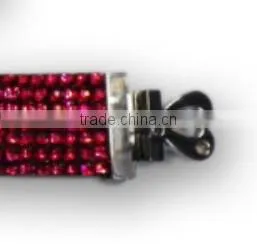 Hot Sale Gift Leather With Crystal Gem Decoration, Bracelet With Zinc Alloy Locking Part, photo-4