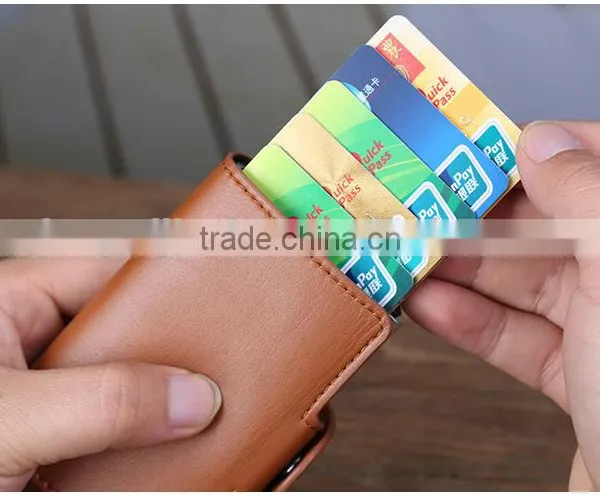 Double Box Pop-up Credit Card Holder Metal Wallet Cash Purse Handbag photo-3
