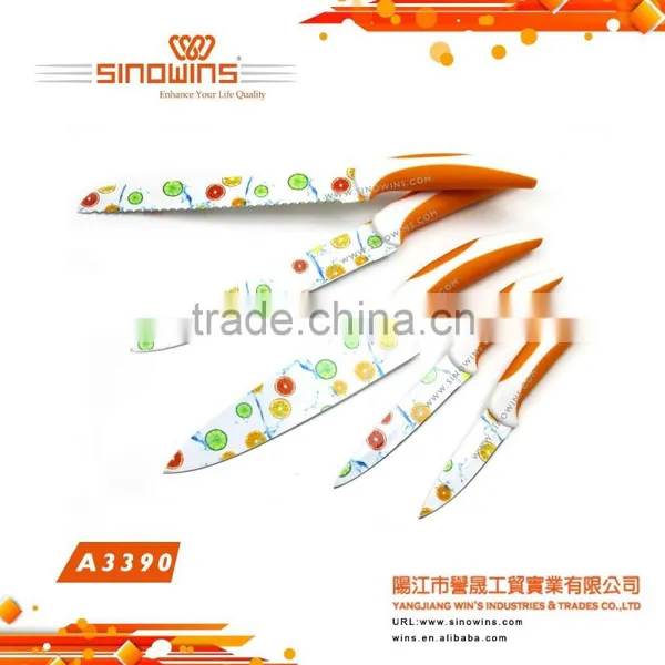 New Design Colorful Blade Stainless Steel Kitchen Knife Set photo-3