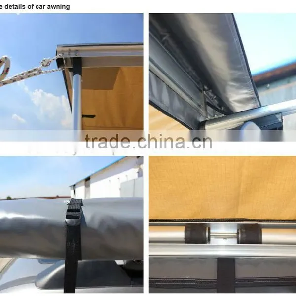 Off Road Awning Polycotton 4wd Car Top Side Awning With Roof Top Tent photo-4