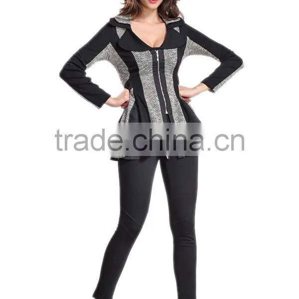 2014 New Arrival Ladies'Long Sleeve Blazer / Jacket With Flare Hem photo-3