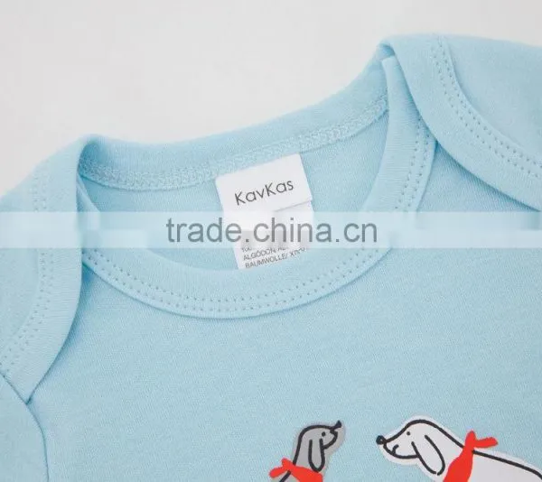 Lovely Baby Clothes Dog Animal 100% Cotton Baby Rompers For Short Sleeve photo-3